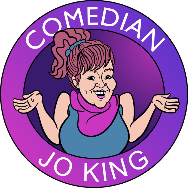 Caricatue Logo of Comedian Jo King