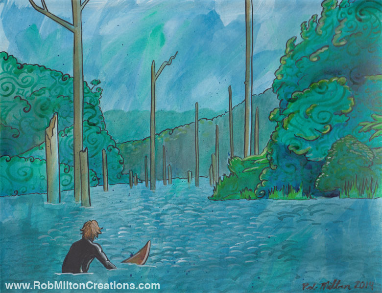 Lost Surfer Illustration