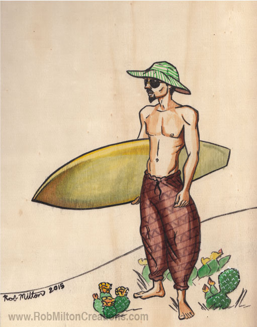 Lost Surfer Illustration