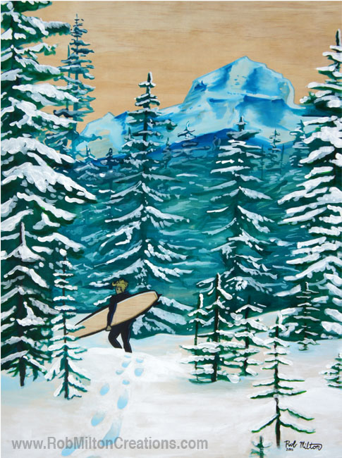 Into The Snow Illustration